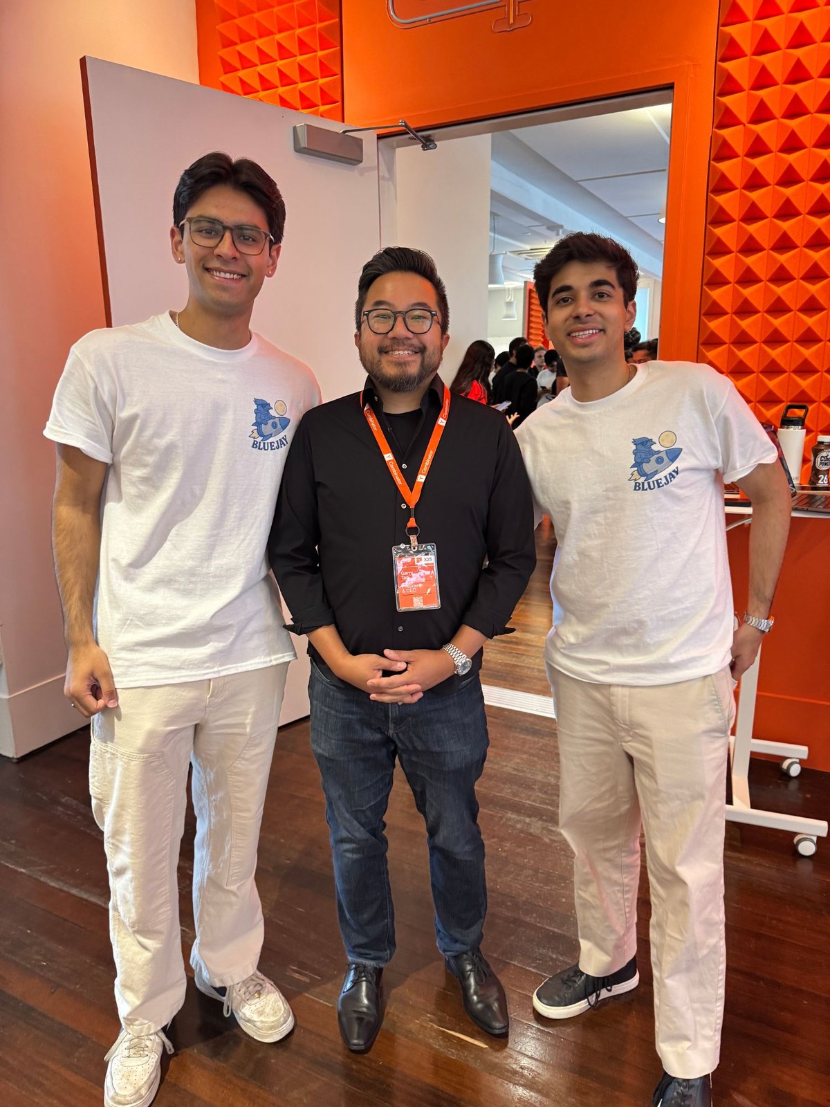 The Bluejay founders with Garry Tan at Y Combinator